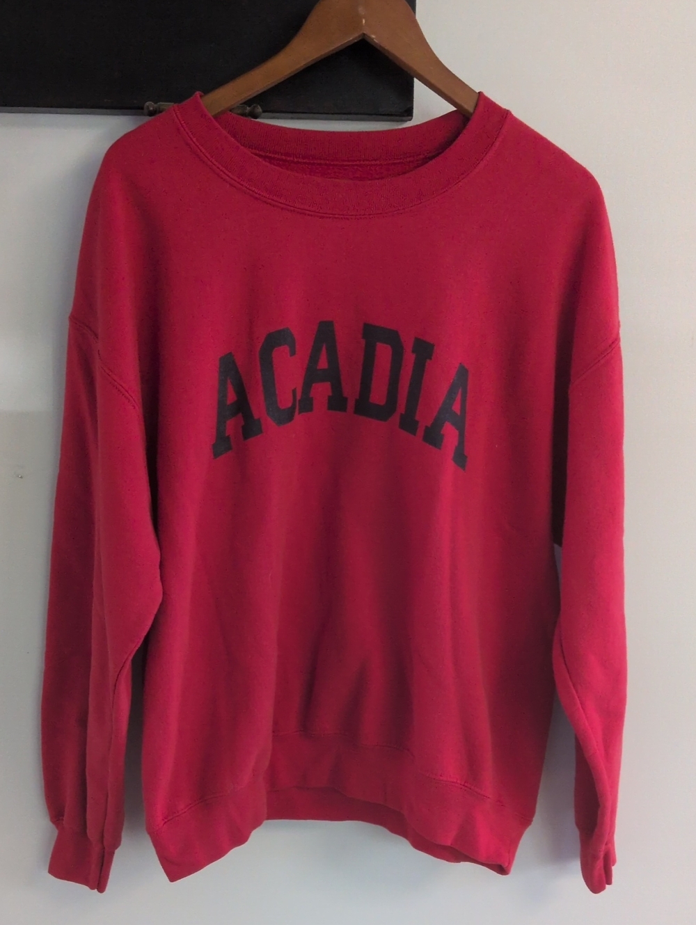 Vintage ACADIA UNIVERSITY  Gildan Red Crewneck Sweatshirt!